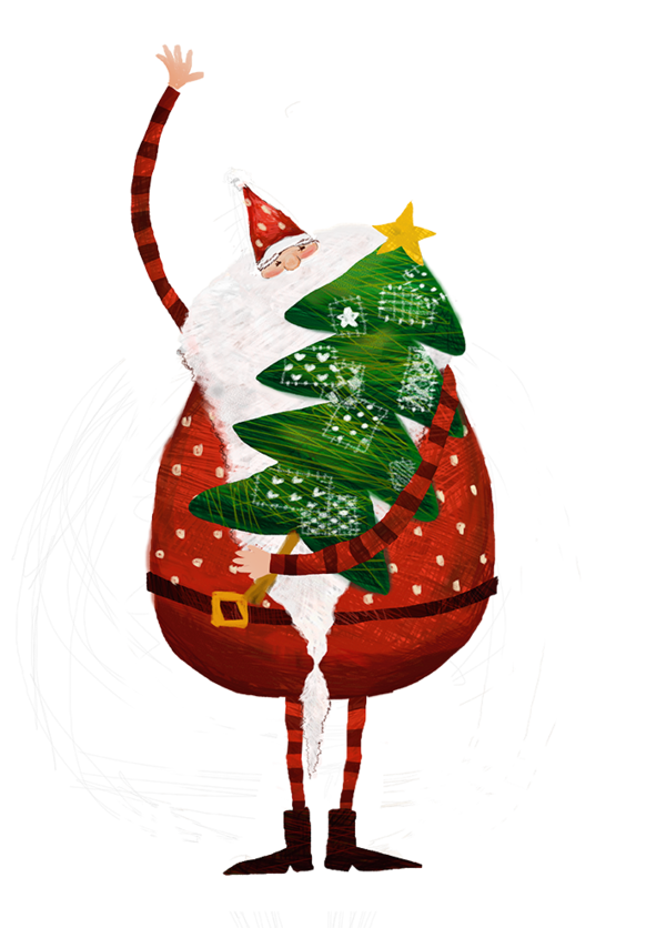 Transparent Santa Claus Christmas Christmas Tree Christmas Ornament Christmas Decoration for Christmas