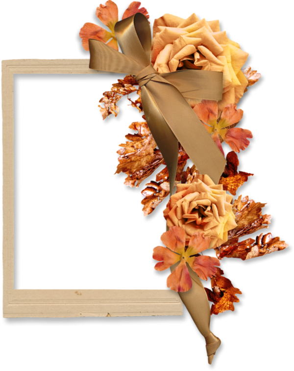Transparent Picture Frames Floral Design Autumn Picture Frame Decor for Thanksgiving