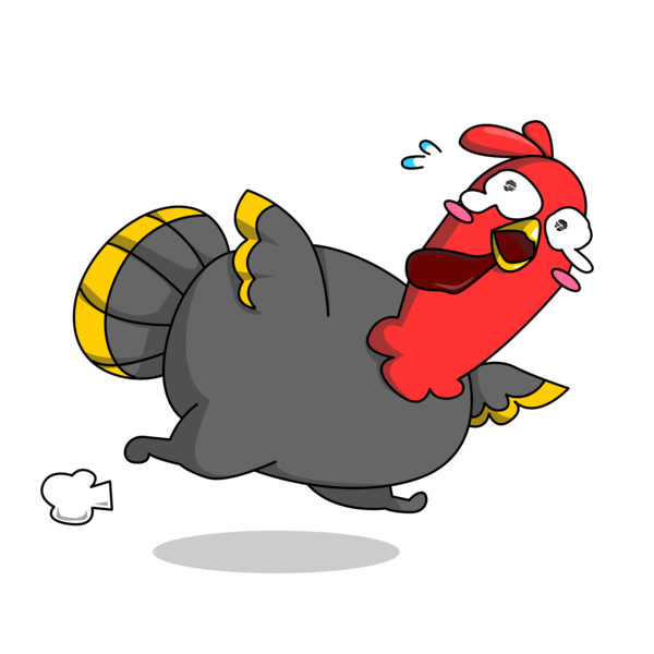 Transparent Turkey Thanksgiving Cartoon Flightless Bird Wing for Thanksgiving