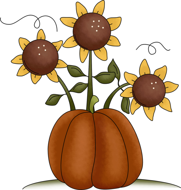Transparent Thanksgiving Autumn Holiday Flower Sunflower for Thanksgiving