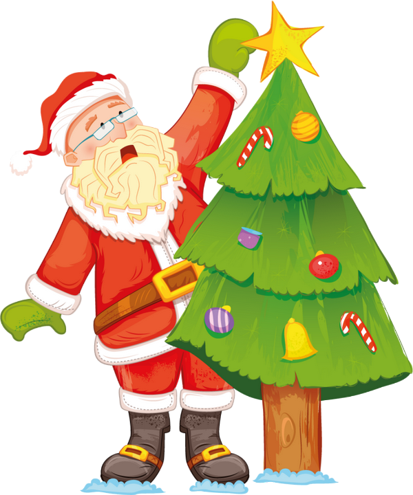 Transparent Christmas Tree Santa Claus Christmas for Christmas