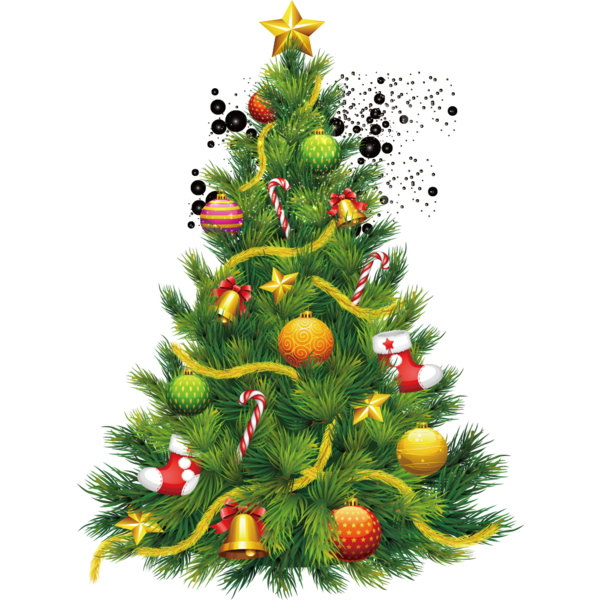Transparent Santa Claus Christmas Tree Christmas Evergreen Fir for Christmas