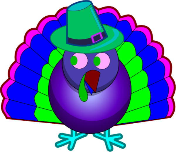 Transparent Turkey
 Thanksgiving
 Thanksgiving Day
 Purple Beak for Thanksgiving