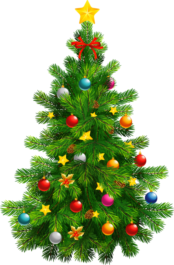Transparent Candy Cane Santa Claus Christmas Tree Fir Pine Family for Christmas