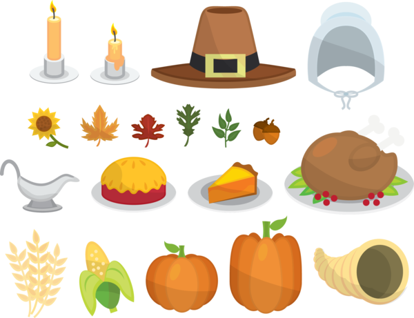 Transparent Autumn Thanksgiving Harvest Festival Food Calabaza for Thanksgiving