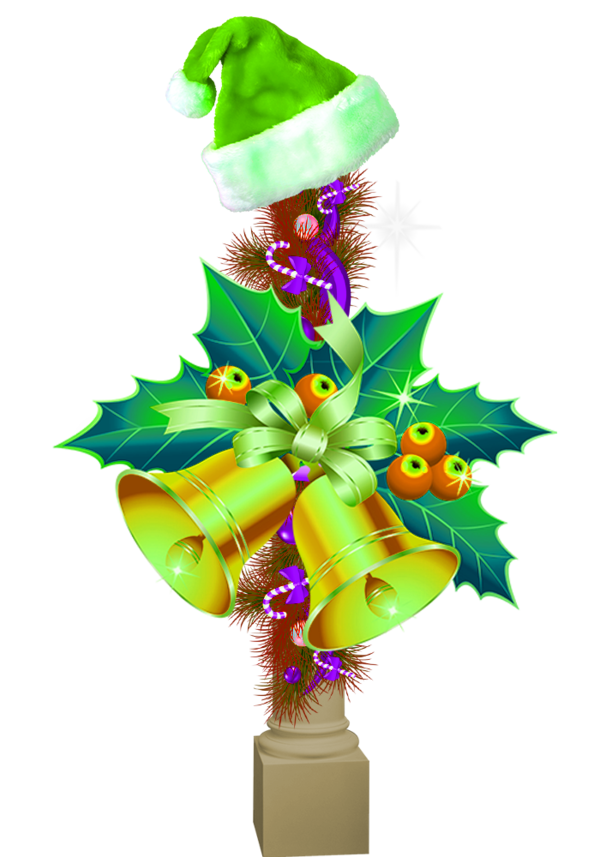 Transparent Christmas Christmas Ornament Jingle Bell Plant Flowerpot for Christmas