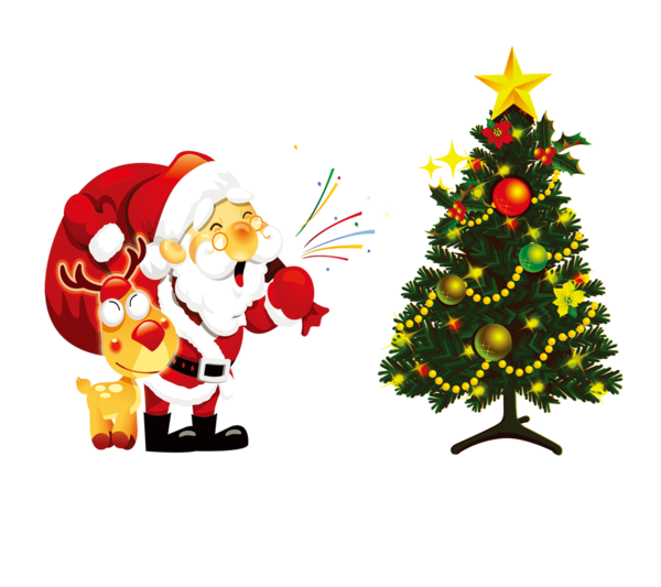 Transparent Santa Claus Christmas Christmas Tree Fir Christmas Decoration for Christmas