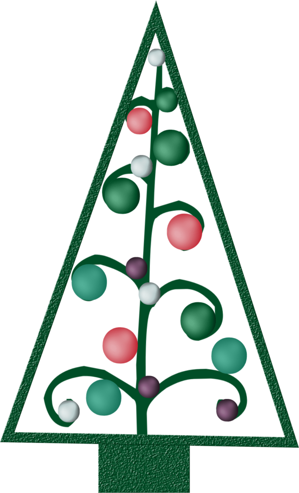 Transparent Christmas Tree Santa Claus Christmas Day Line for Christmas