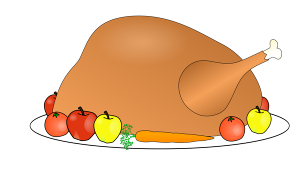 Transparent Turkey Thanksgiving Turkey Meat Food Fruit for Thanksgiving