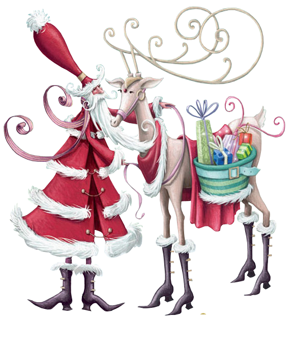 Transparent Santa Claus Christmas Rudolph Reindeer Deer for Christmas