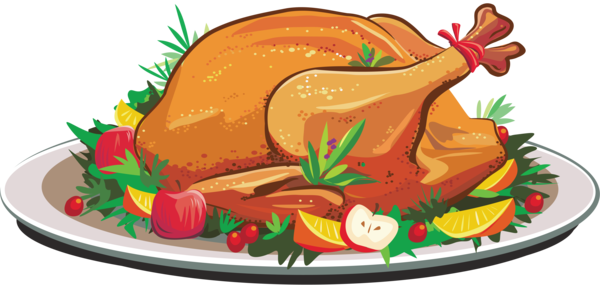Transparent Pig Roast Turkey Turkey Meat Cuisine Food for Thanksgiving