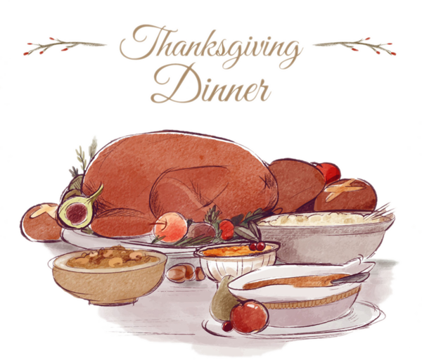 Transparent Turkey
 Thanksgiving
 Watercolor Painting
 Cuisine Meat for Thanksgiving