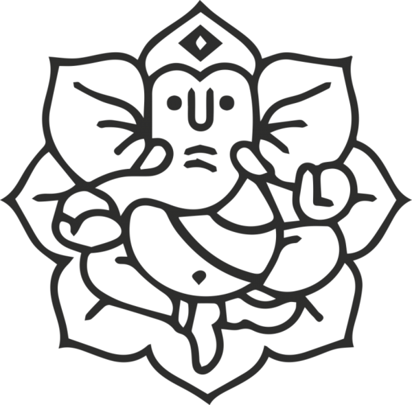 Transparent Ganesha Mahadeva Parvati White Flower for Dussehra
