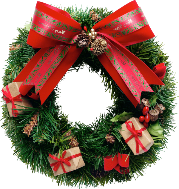 Transparent Christmas Ornament Wreath Christmas Evergreen Fir for Christmas