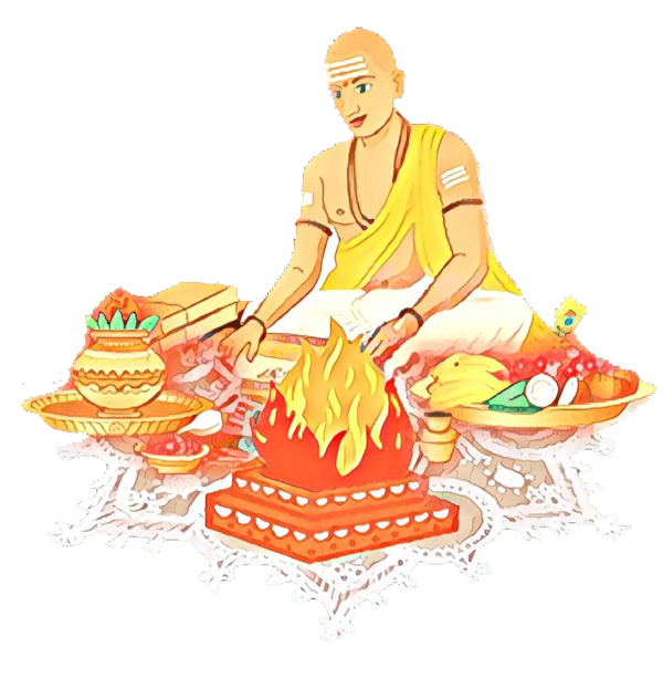 Transparent Pandit Puja Astrology Orange Guru for Dussehra
