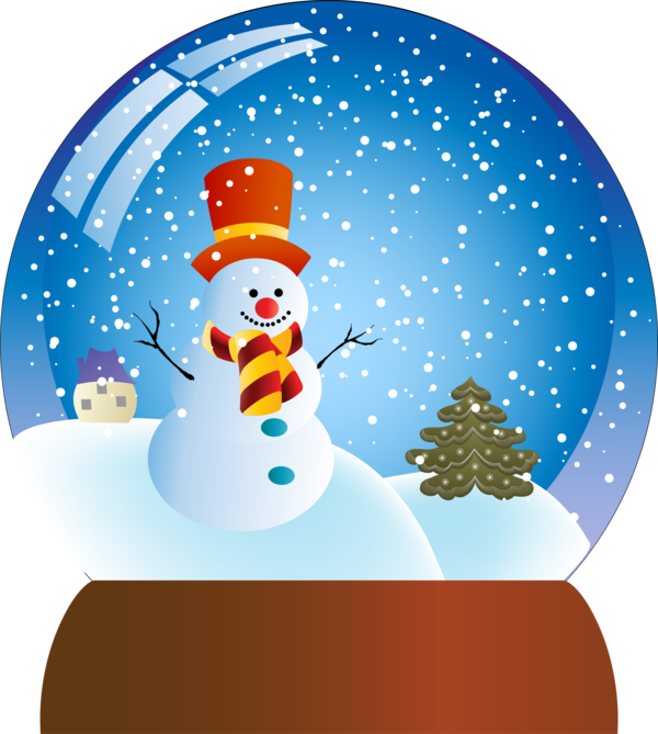 Transparent Santa Claus Christmas Snowball Snowman Christmas Ornament for Christmas