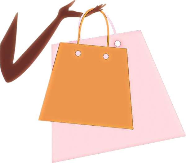 Transparent Bridgeport Village Shopping Bag Orange Paper Bag for Thanksgiving
