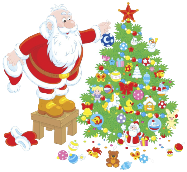 Transparent Santa Claus Christmas Tree Christmas Fir Christmas Decoration for Christmas