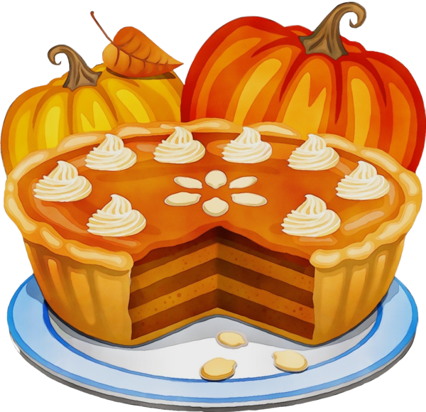 Transparent Pumpkin Pie Cream Pumpkin Food for Thanksgiving