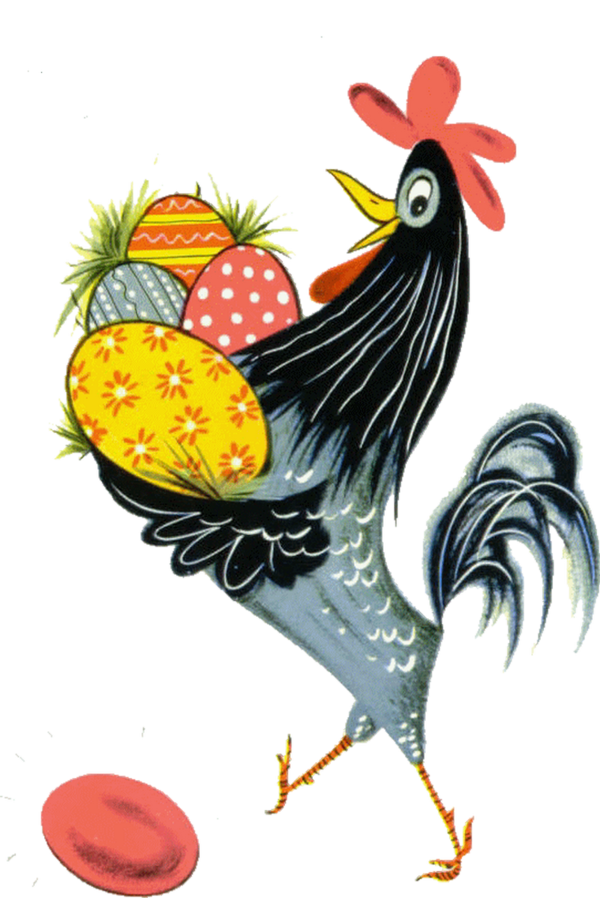 Transparent Rooster Easter Bunny Happy Easter Chicken Bird for Easter