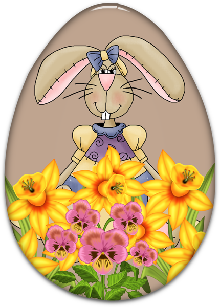 Transparent Easter Bunny Easter Rabbit Flower Pollinator for Easter