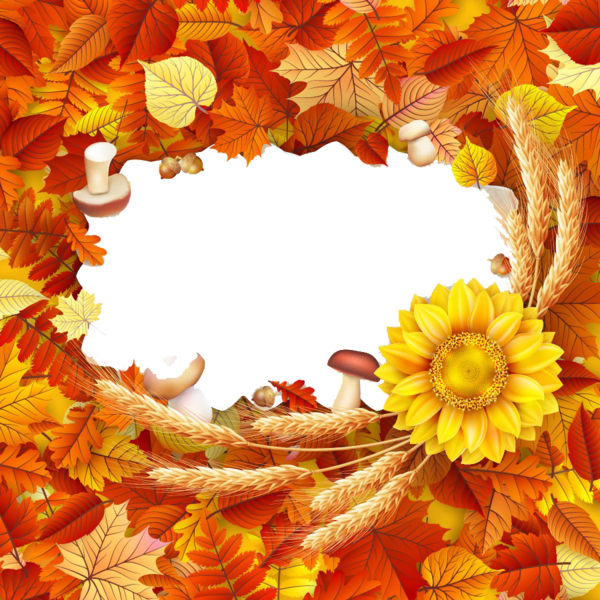 Transparent Paper Autumn Raster Graphics Flower Leaf for Thanksgiving