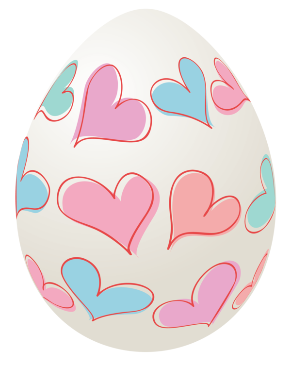 Transparent Easter Bunny Easter Egg Red Easter Egg Pink Heart for Valentines Day