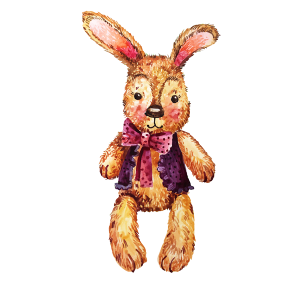 Transparent Stuffed Toy Doll Toy Easter Bunny for Easter