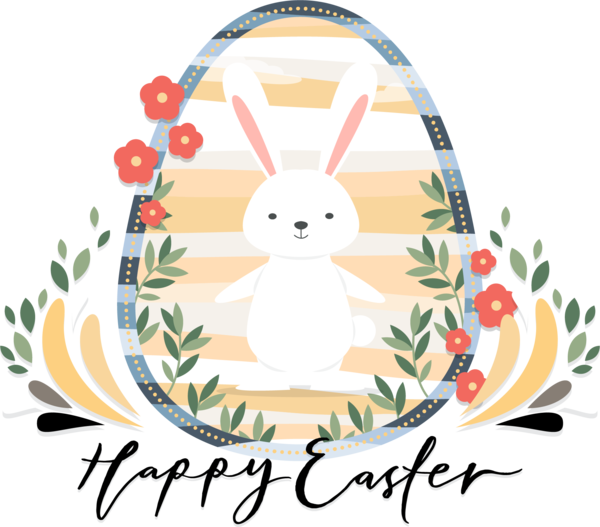 Transparent European Rabbit Rabbit Gratis Flower Food for Easter