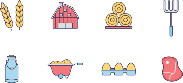 Transparent Agriculture Crop Farm Area Text for Thanksgiving