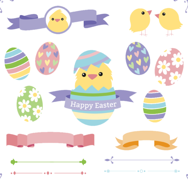 Transparent Chicken Cartoon Egg Area Yellow for Easter