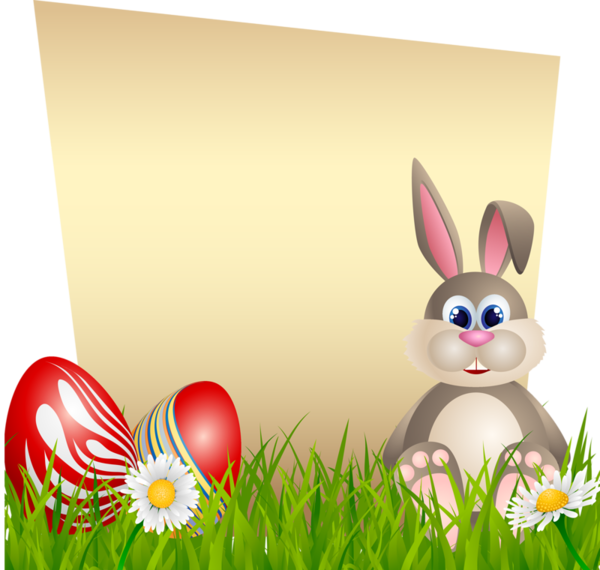 Transparent Cartoon Drawing Caricature Flower Easter Egg for Easter