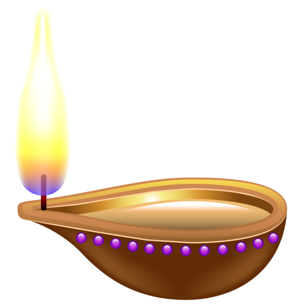 Transparent Diwali Diya Candle Purple for Diwali