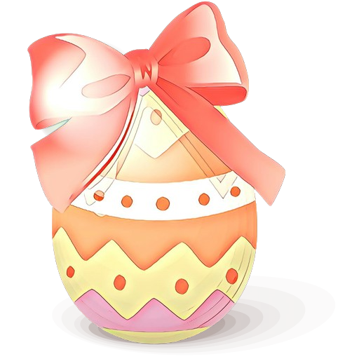 Transparent Orange Sa Pink Easter Egg for Easter