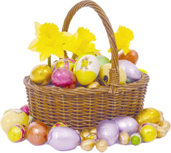 Transparent Chocolate Truffle Chocolate Cake Egg In The Basket Flower Food for Easter