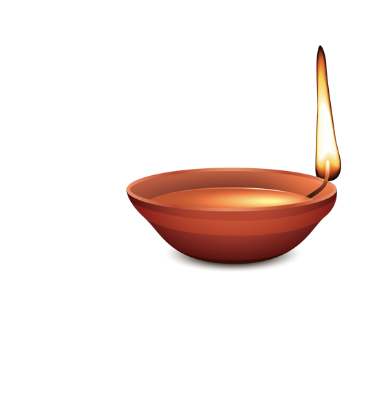 Transparent Light Candle Blessing Tableware for Diwali