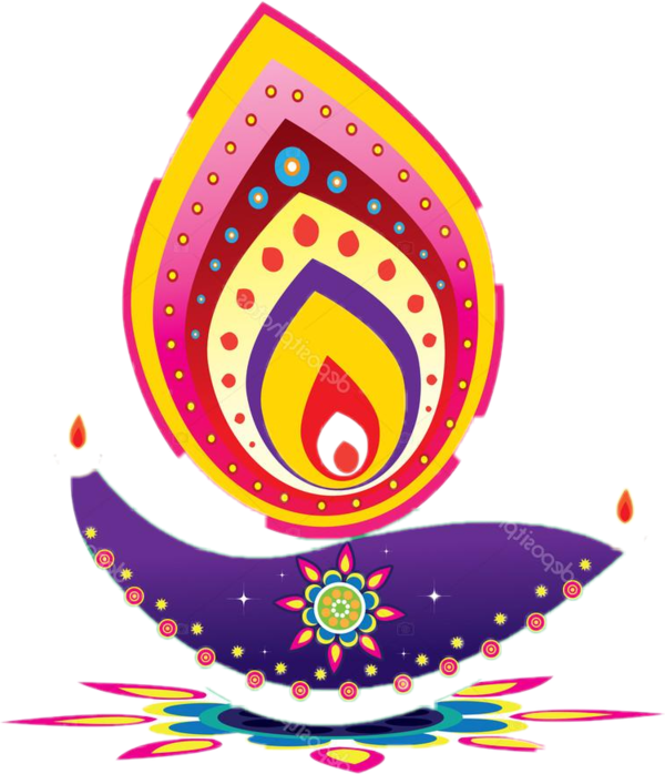 Transparent Diwali Diya Oil Lamp Symbol Circle for Diwali