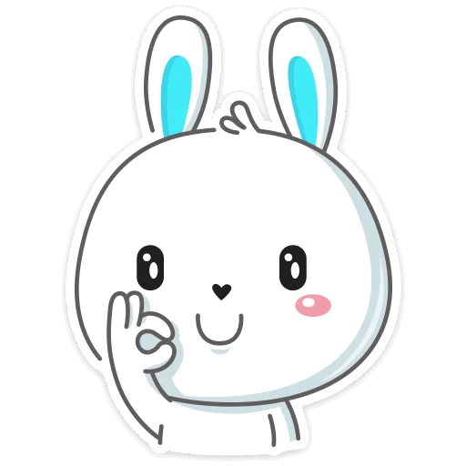 Transparent Telegram Easter Bunny Rabbit Smiley Area for Easter