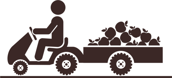 Transparent Agriculture Tractor Tillage Text Logo for Thanksgiving