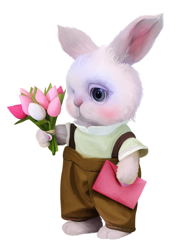 Transparent European Rabbit Leporids Rabbit Stuffed Toy Plush for Easter