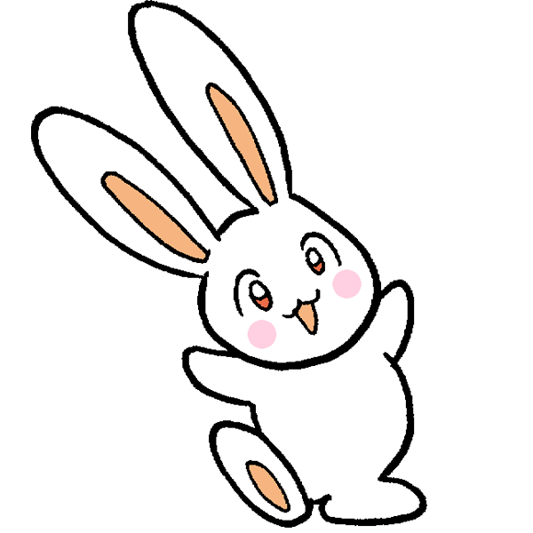Transparent Hare Rabbit Easter Bunny Line Art Line for Easter