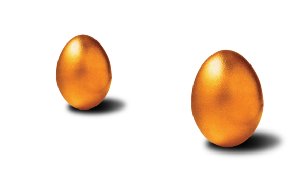 Transparent Chemical Element Gold Resource Orange Sphere for Easter
