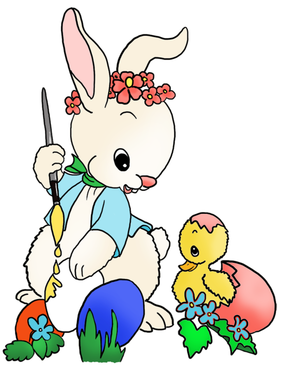 Transparent Easter Bunny Easter Coloring Book Flower Area for Easter