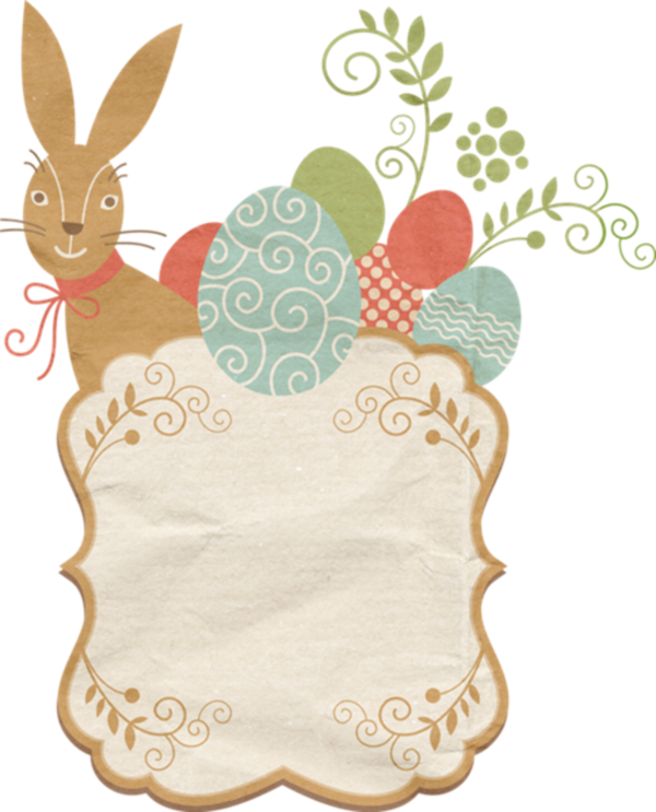 Transparent Easter Bunny Paper Easter Rabbit for Easter