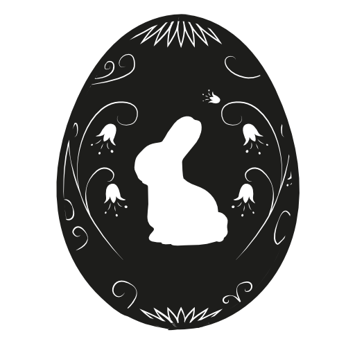 Transparent Easter Bunny Easter Egg Easter Circle Black for Easter