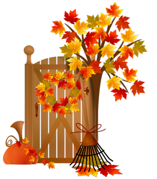 Transparent Autumn Floral Design Paper Clip Flower Orange for Thanksgiving