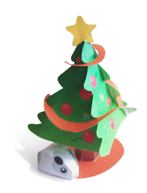 Transparent Paper Paper Model Christmas Christmas Ornament Christmas Tree for Christmas
