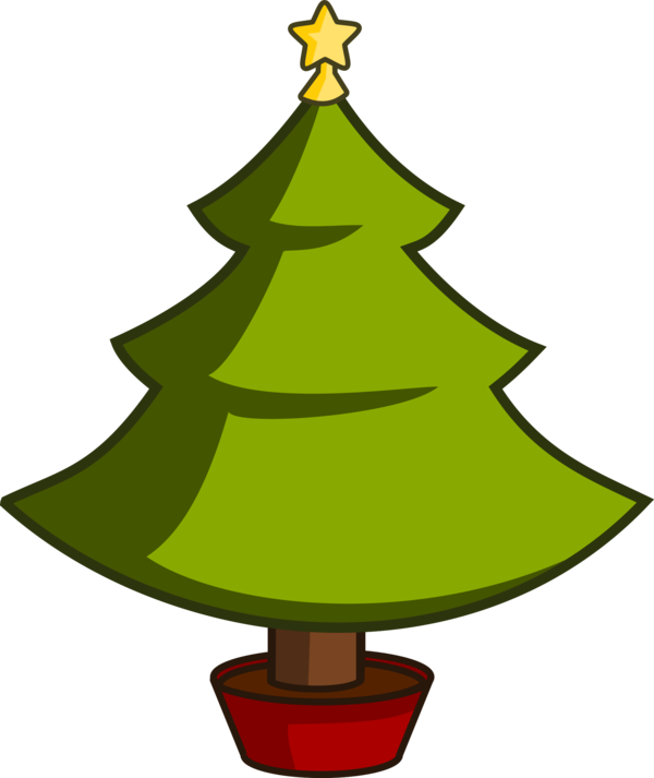 Transparent Christmas Tree Christmas Cartoon Fir Pine Family for Christmas