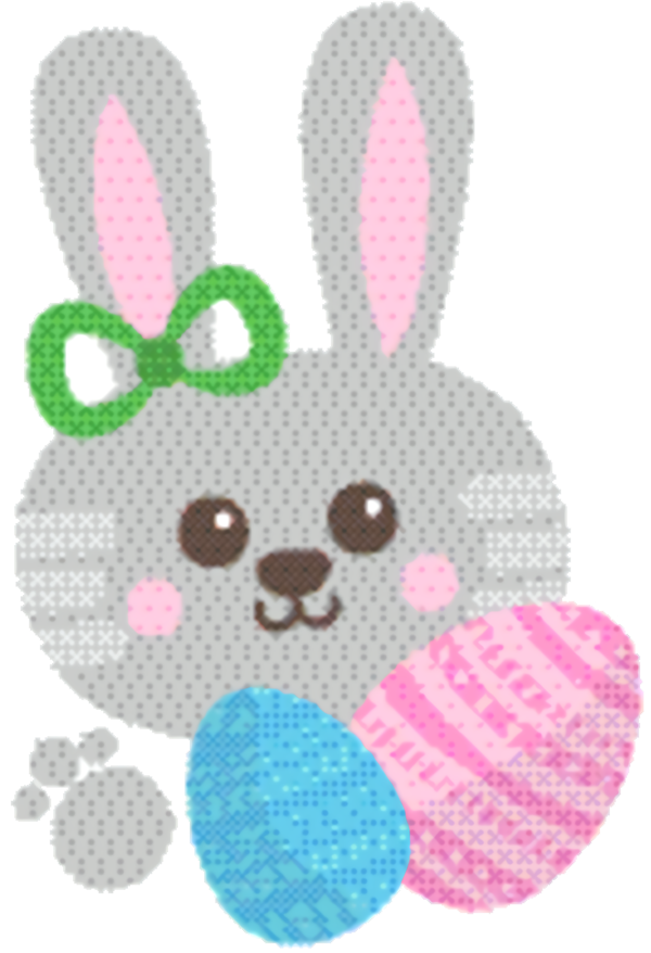 Transparent Easter Bunny Rabbit Easter Pink for Valentines Day