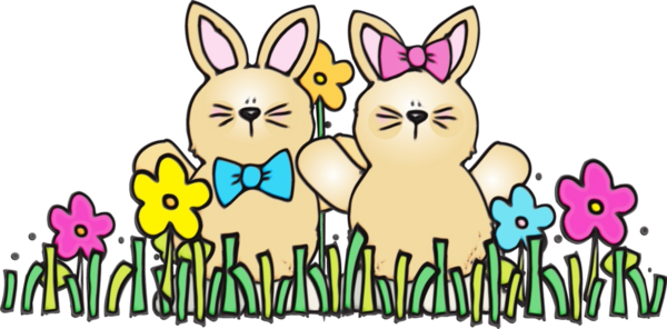 Transparent April Shower April Fools Day Easter Rabbits And Hares Cartoon for Easter